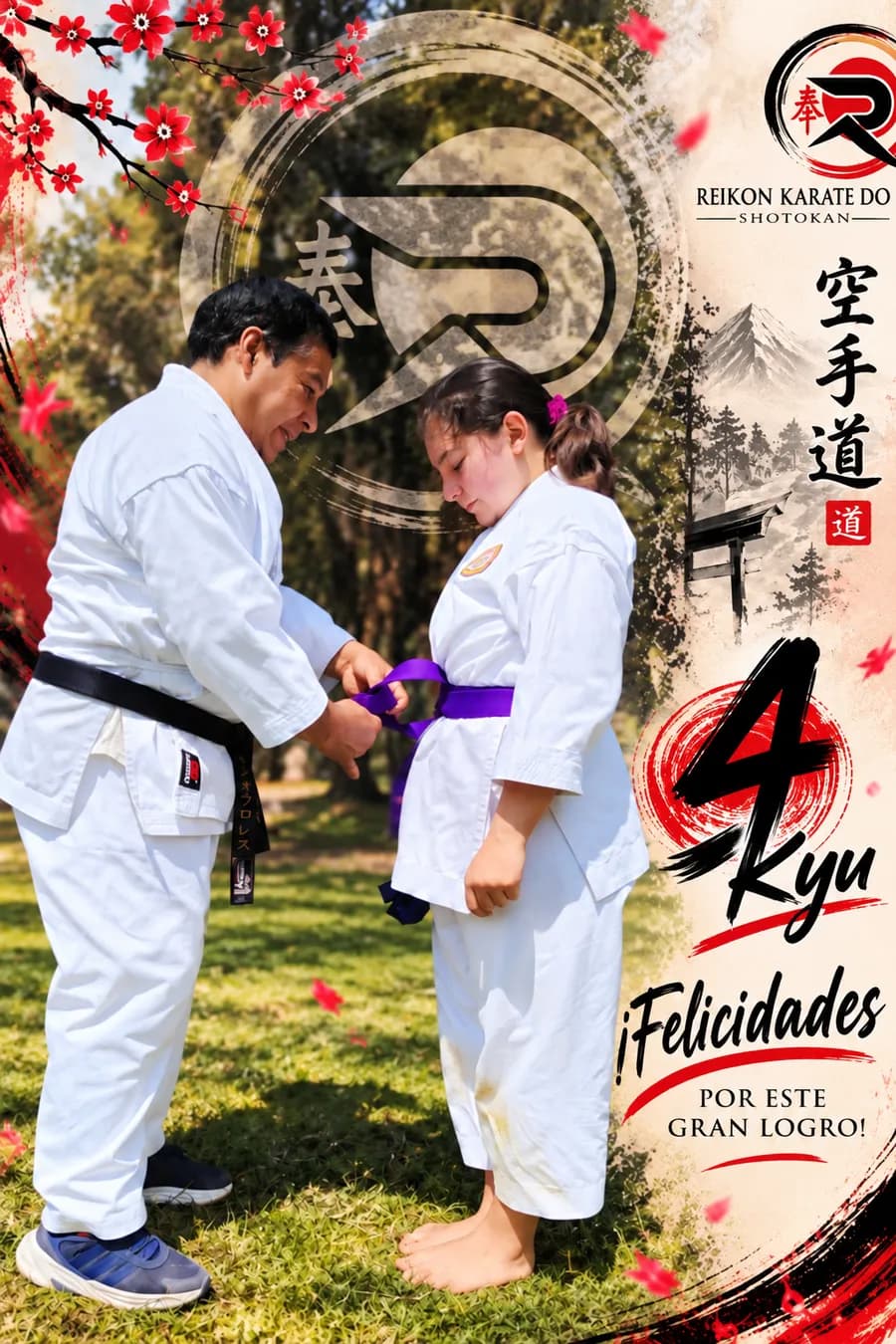 Entrega de cinta de 4.º kyu