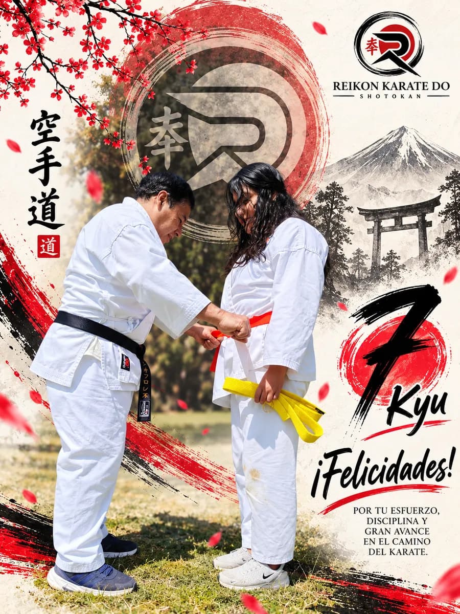 Entrega de cinta de 7.º kyu