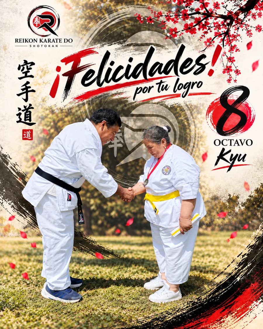 Entrega de cinta de 8.º kyu